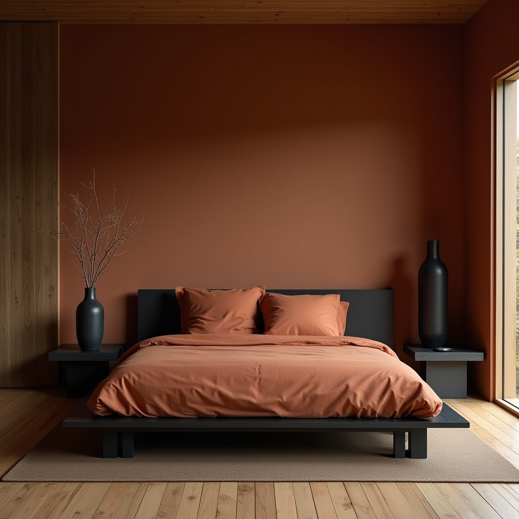 black and terracotta bedroom 18
