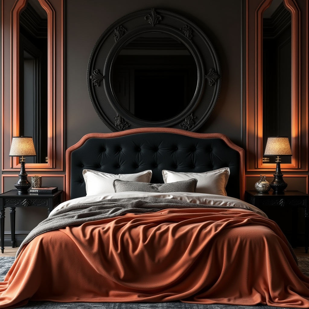 black and terracotta bedroom 20