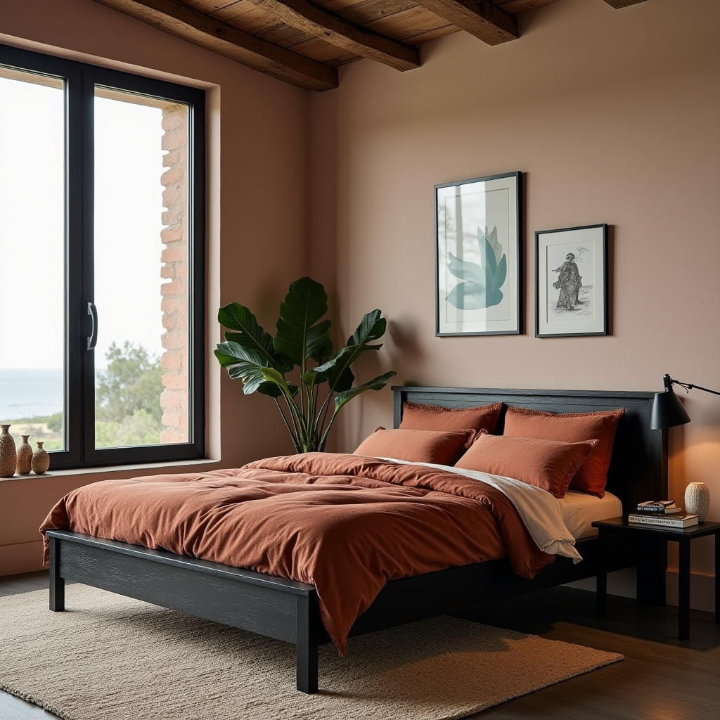 black and terracotta bedroom 27