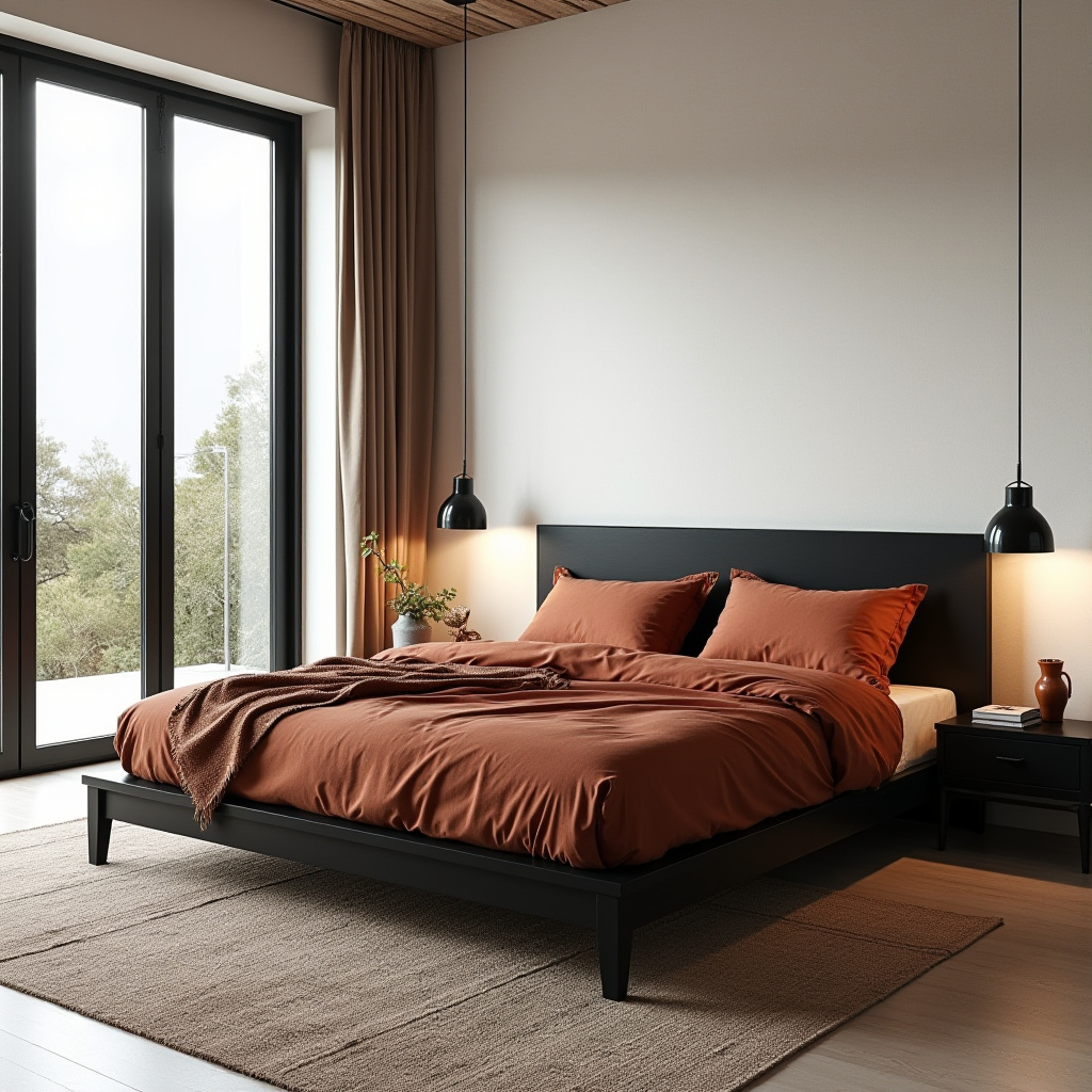 black and terracotta bedroom 28