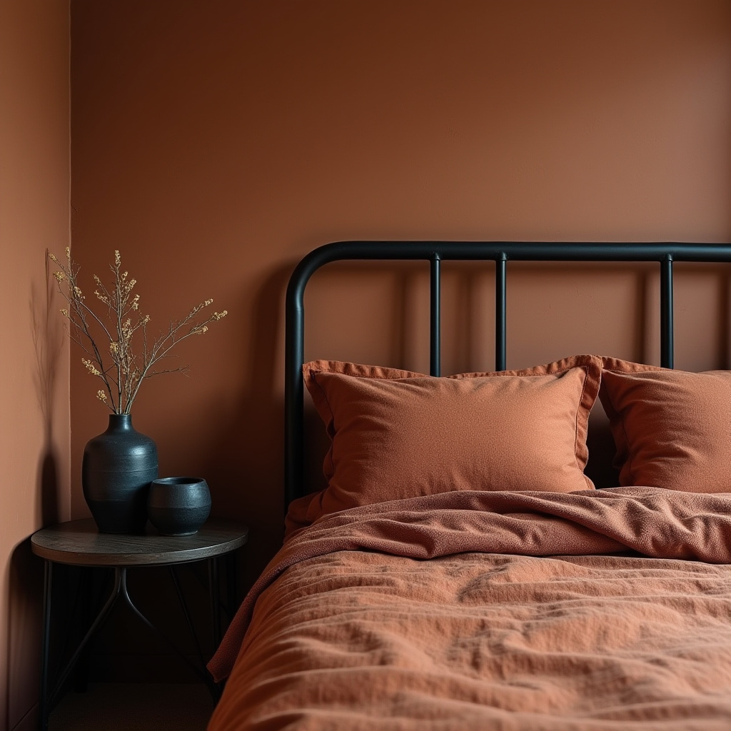 black and terracotta bedroom 29