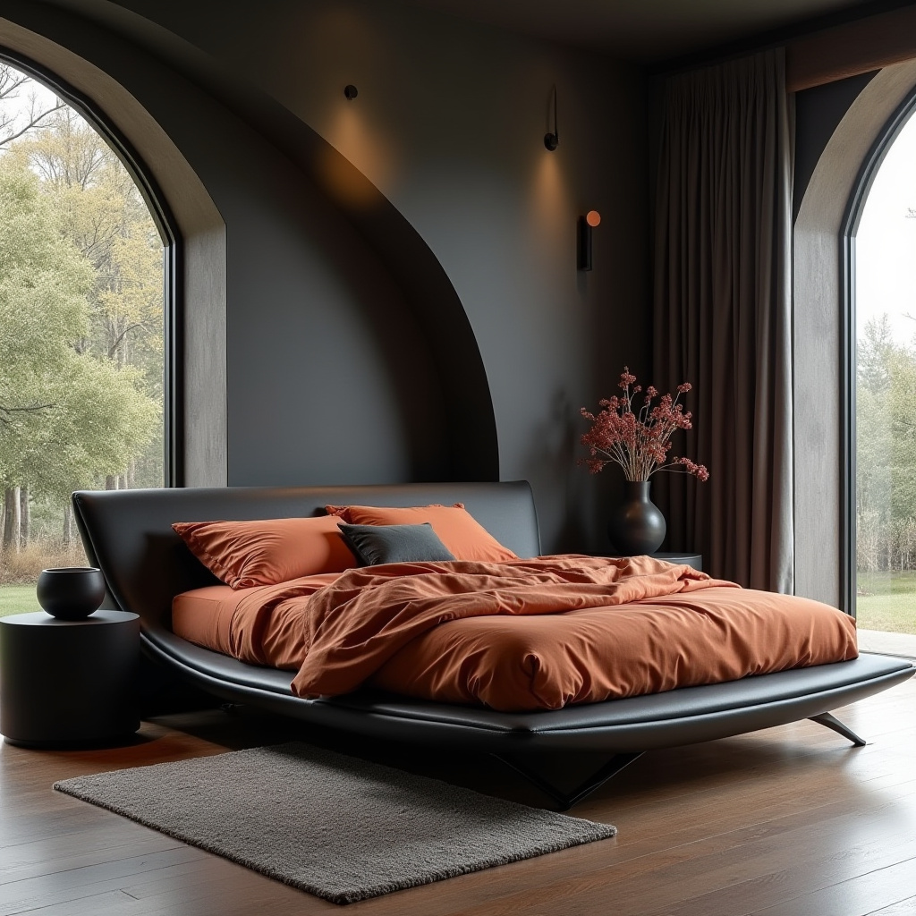 black and terracotta bedroom 33