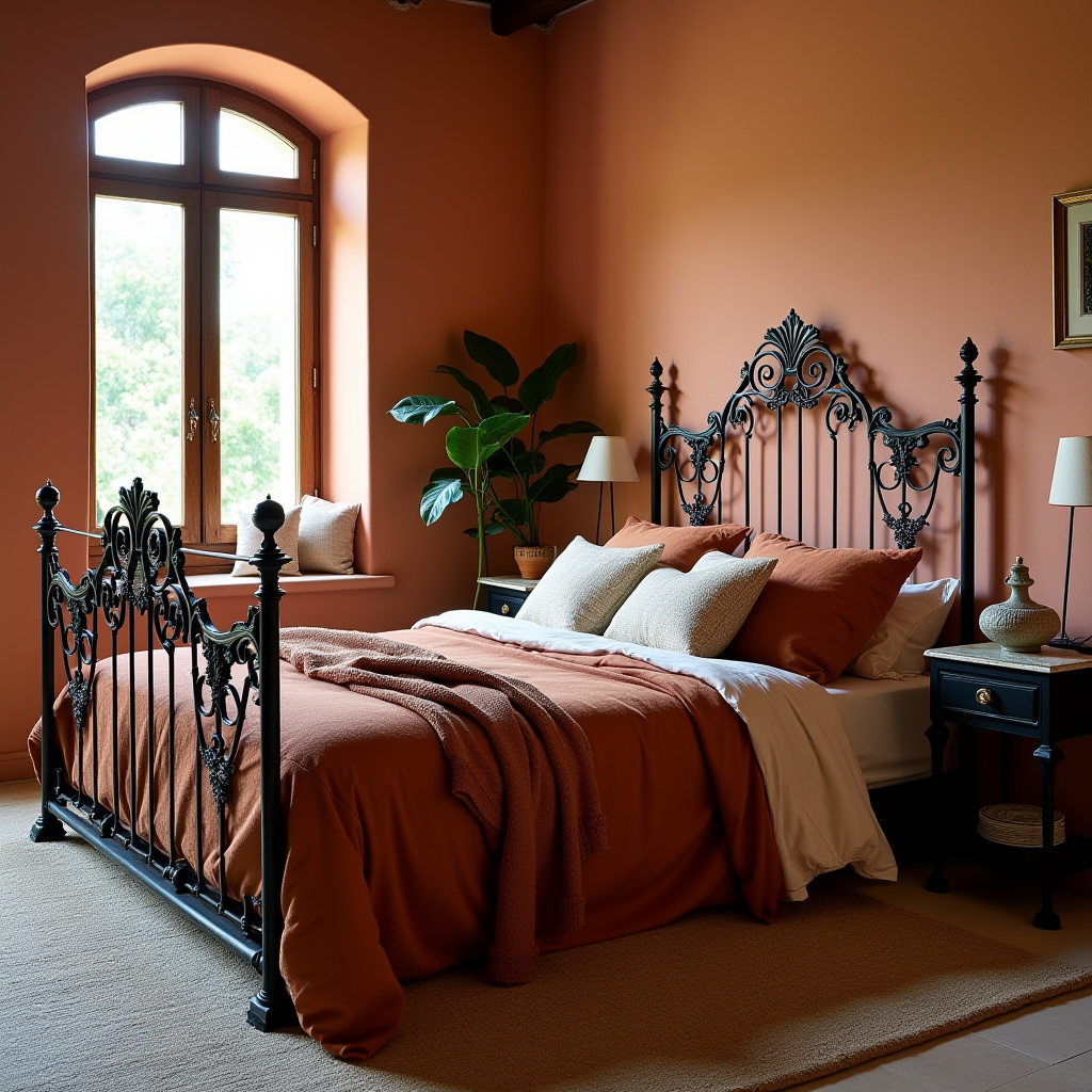 black and terracotta bedroom 38