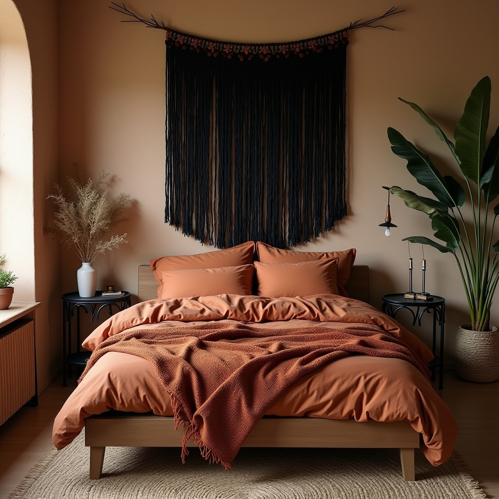black and terracotta bedroom 8