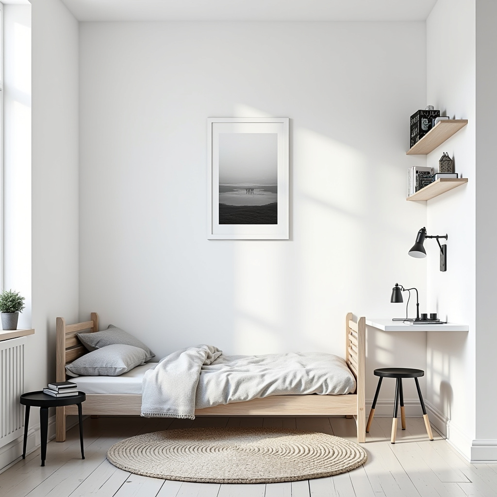 black and white kids room 19