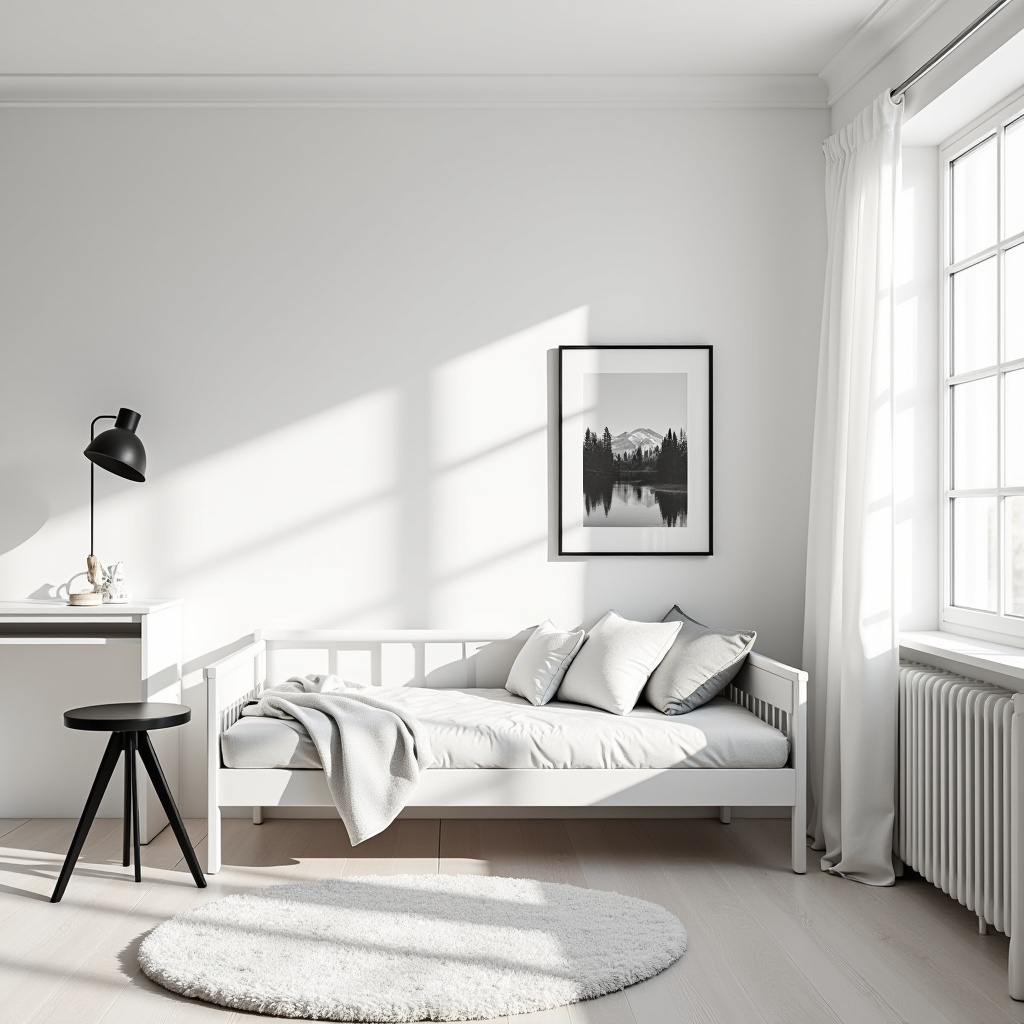 black and white kids room 20