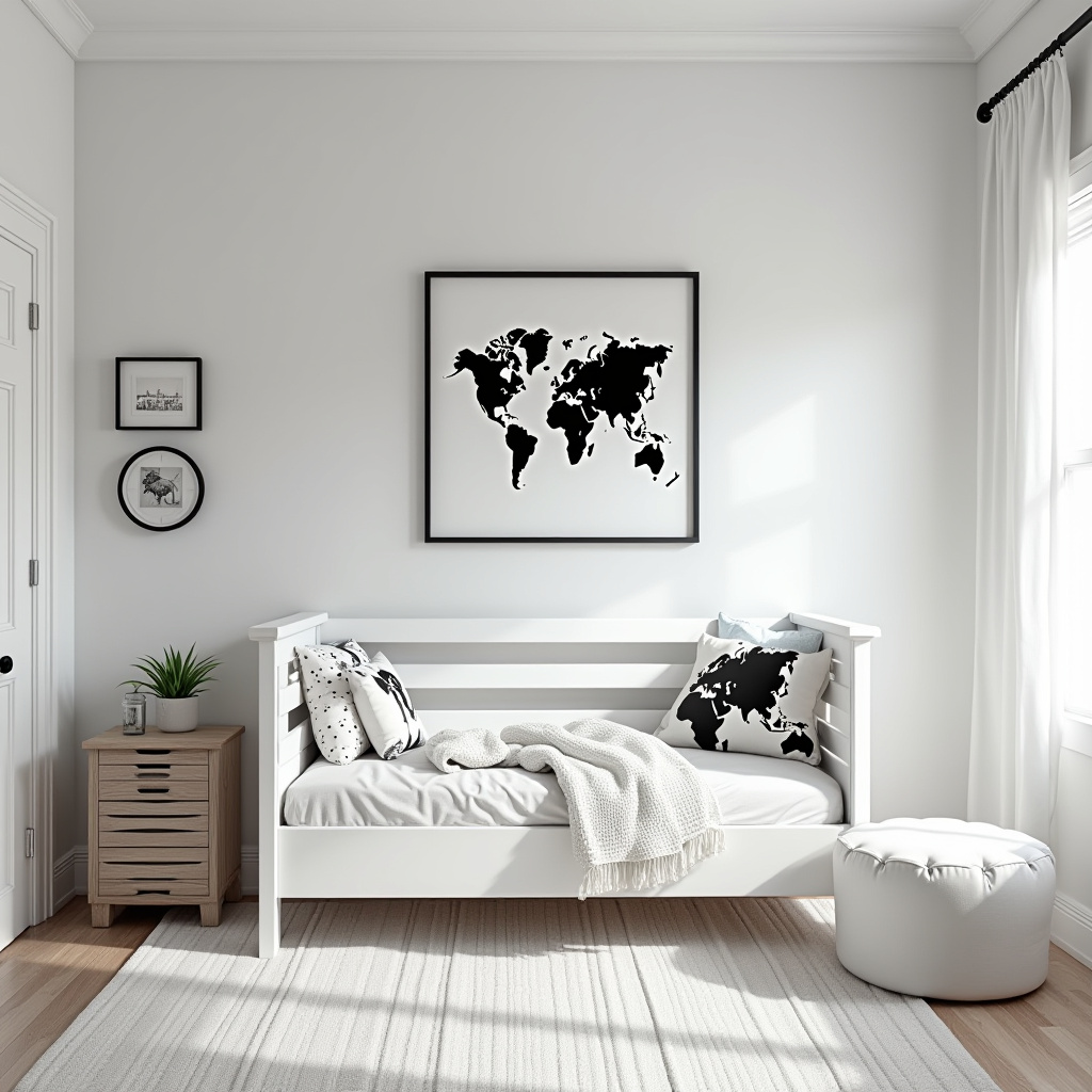 black and white kids room 22
