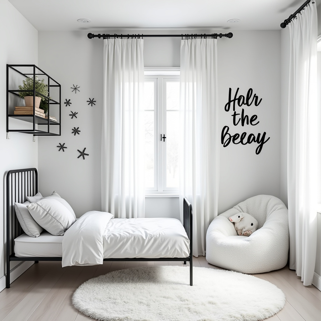 black and white kids room 24