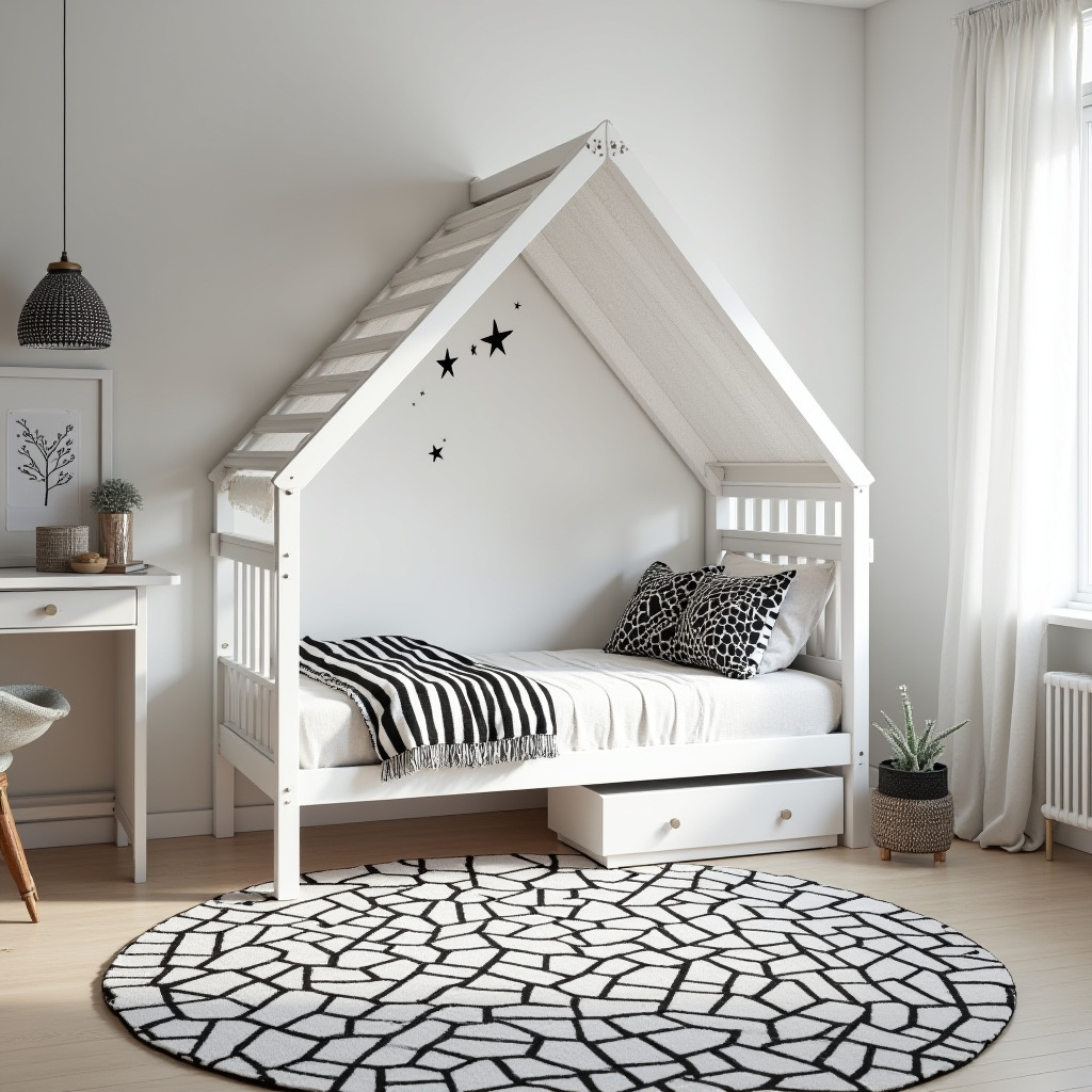black and white kids room 27