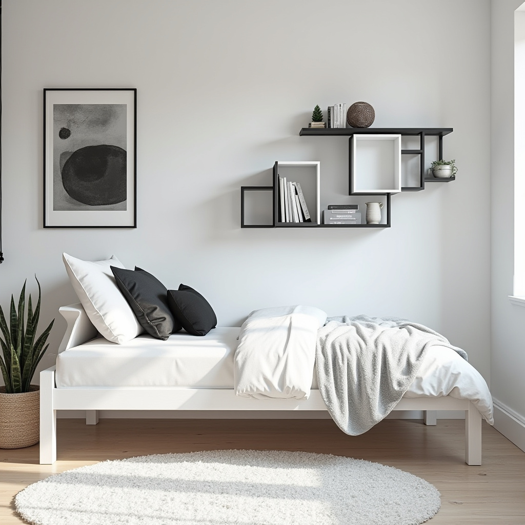 black and white kids room 30