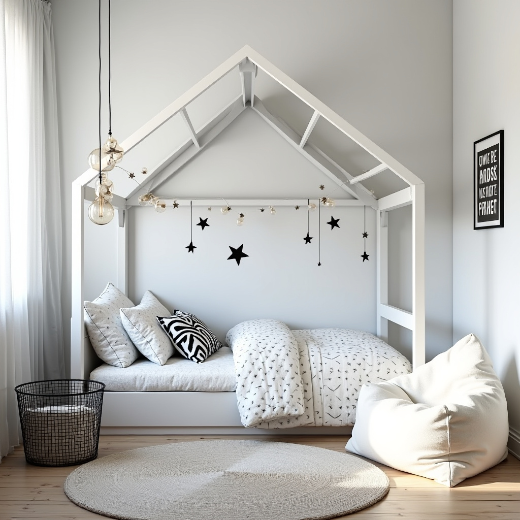black and white kids room 32