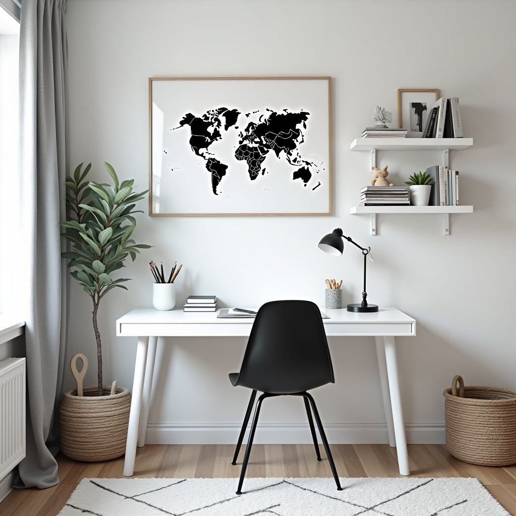black and white kids room 35