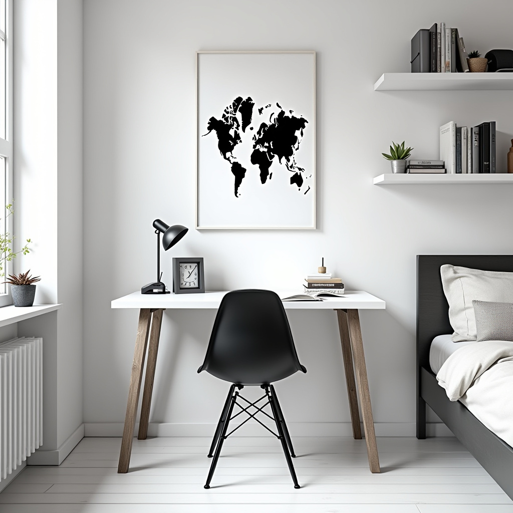 black and white kids room 36