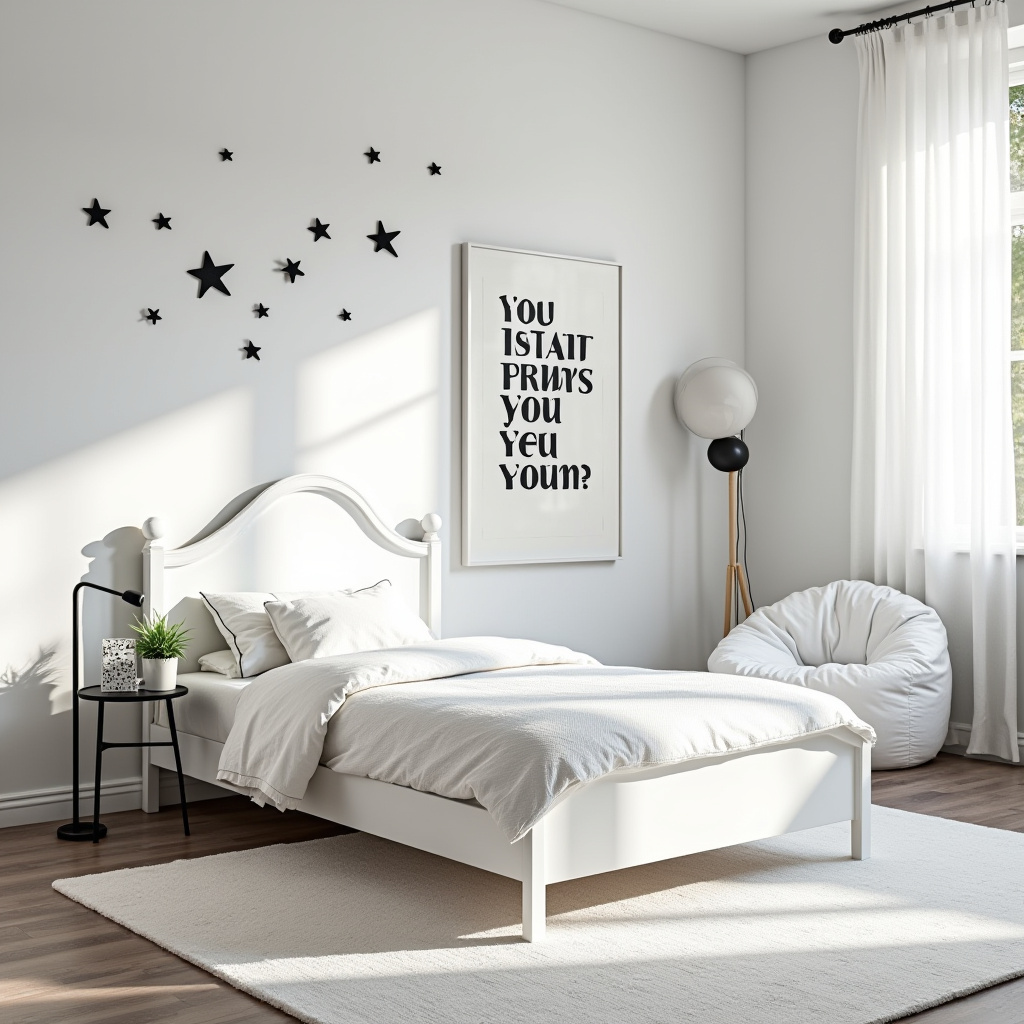 black and white kids room 39