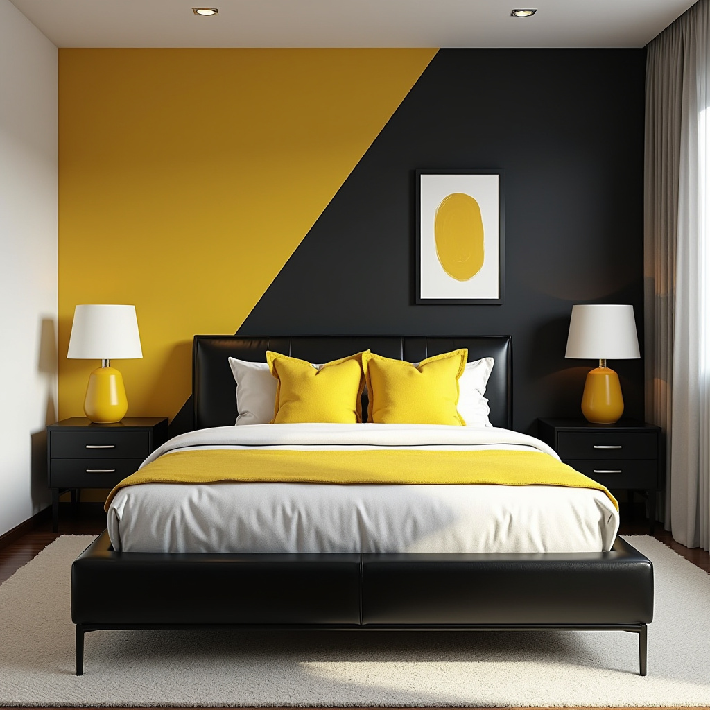 black and yellow bedroom ideas 2