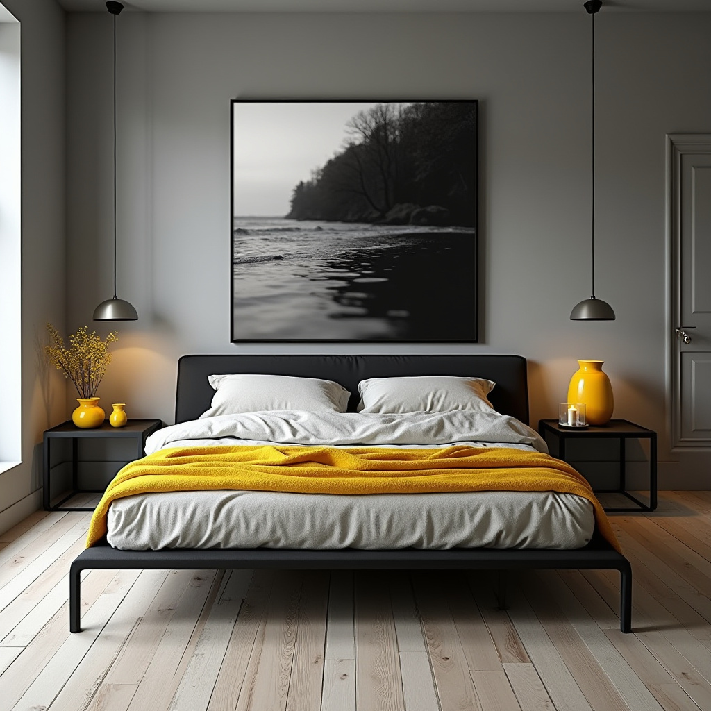 black and yellow bedroom ideas 20