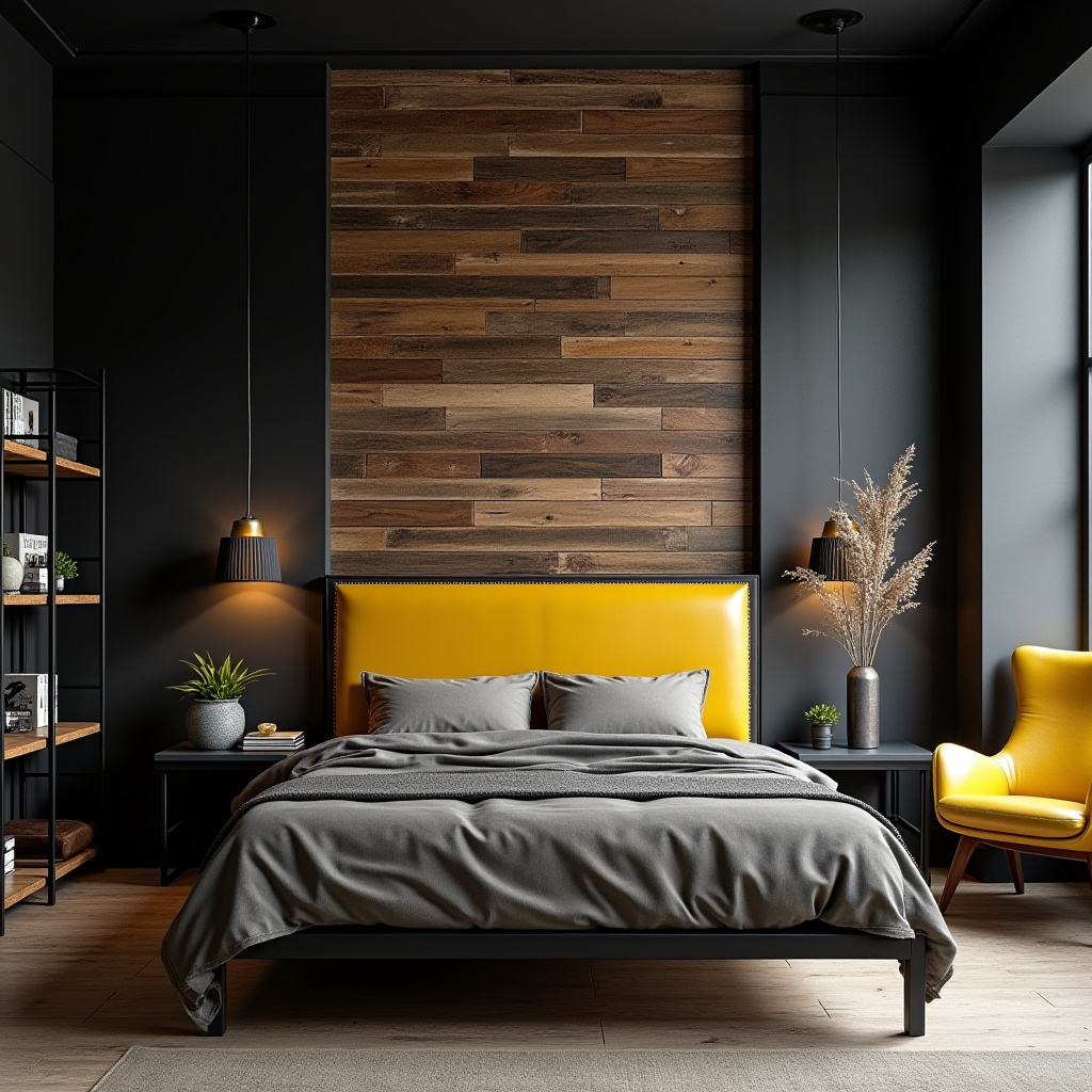 black and yellow bedroom ideas 21