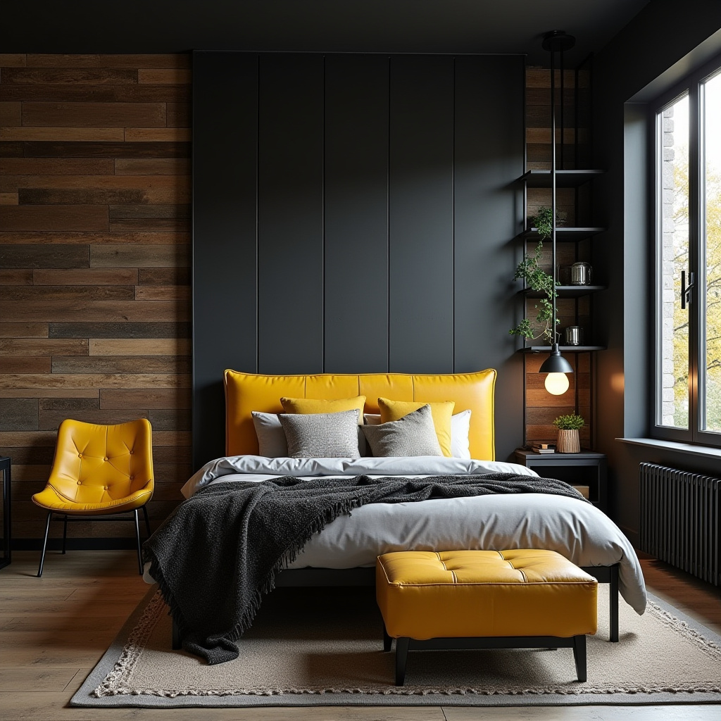 black and yellow bedroom ideas 22