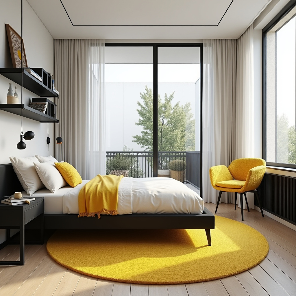 black and yellow bedroom ideas 3