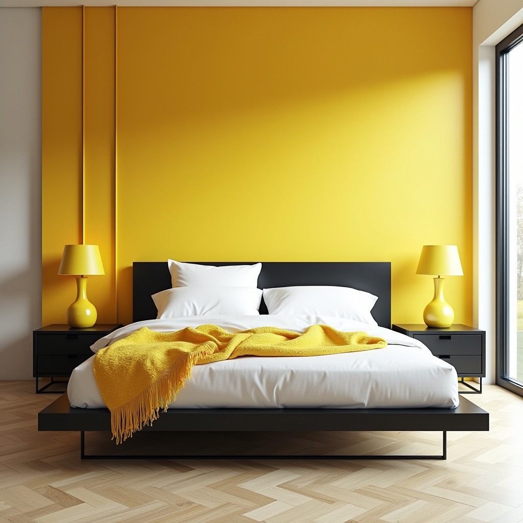 black and yellow bedroom ideas 37