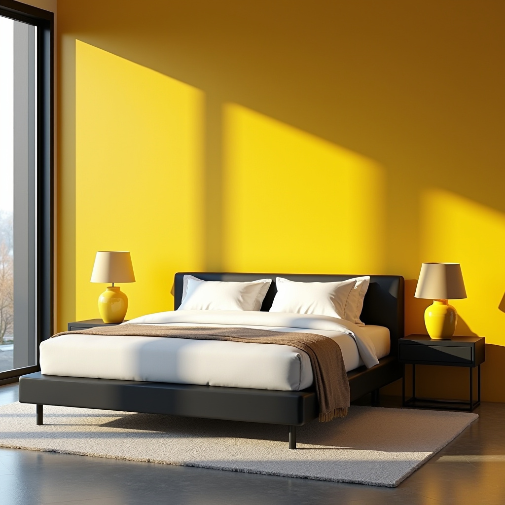 black and yellow bedroom ideas 38