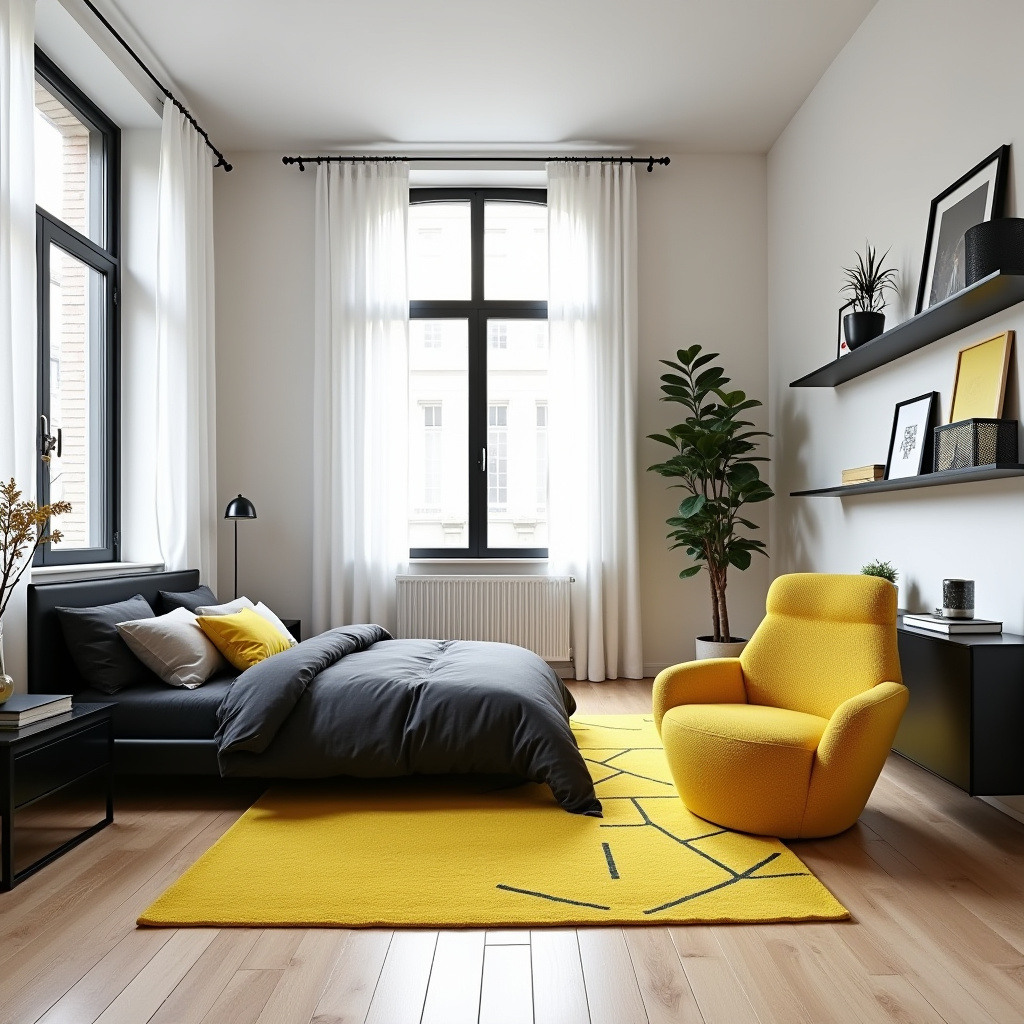 black and yellow bedroom ideas 4