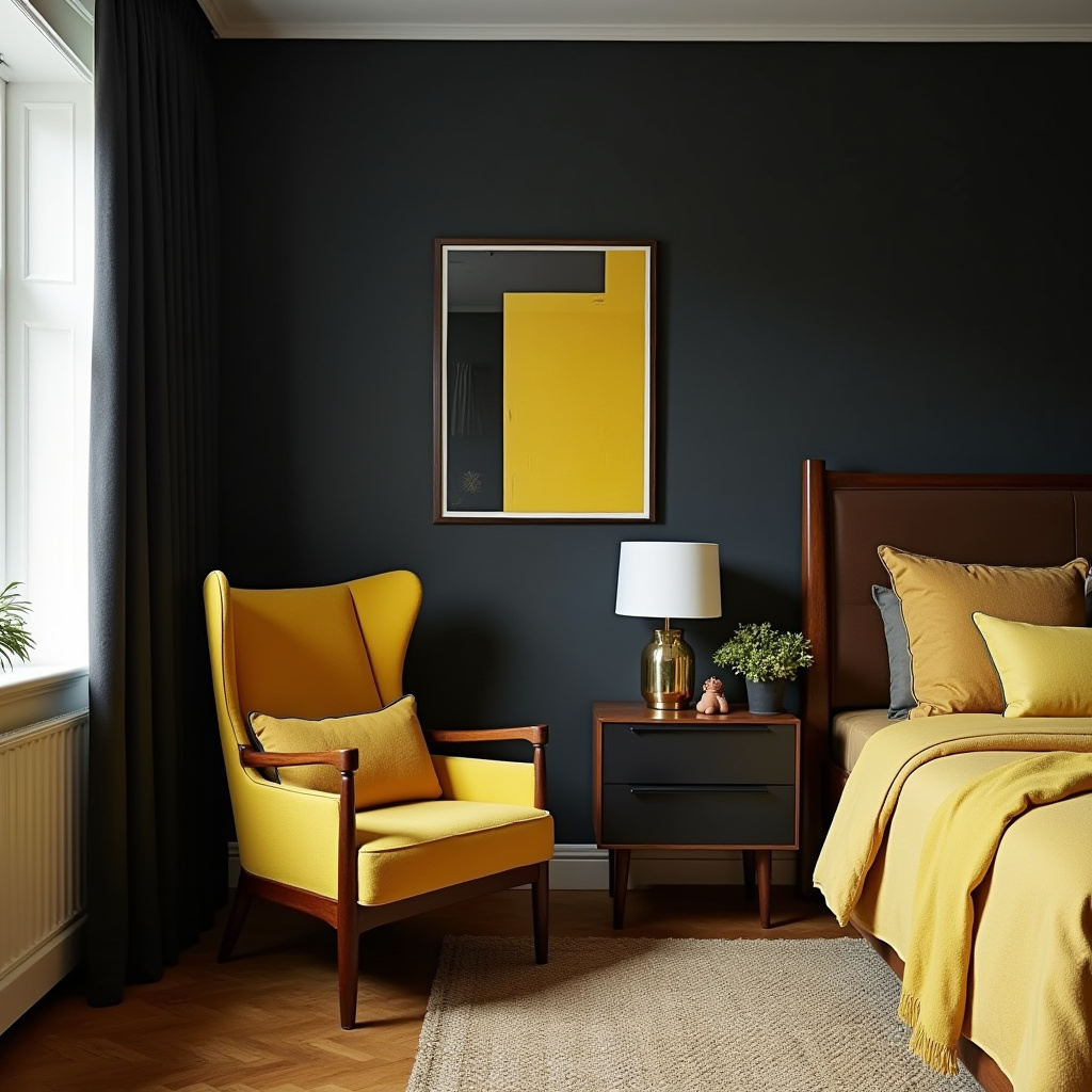 black and yellow bedroom ideas 8