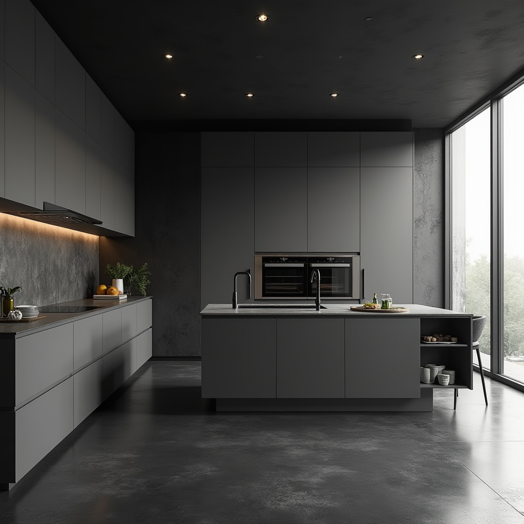 black floor kitchen ideas 12
