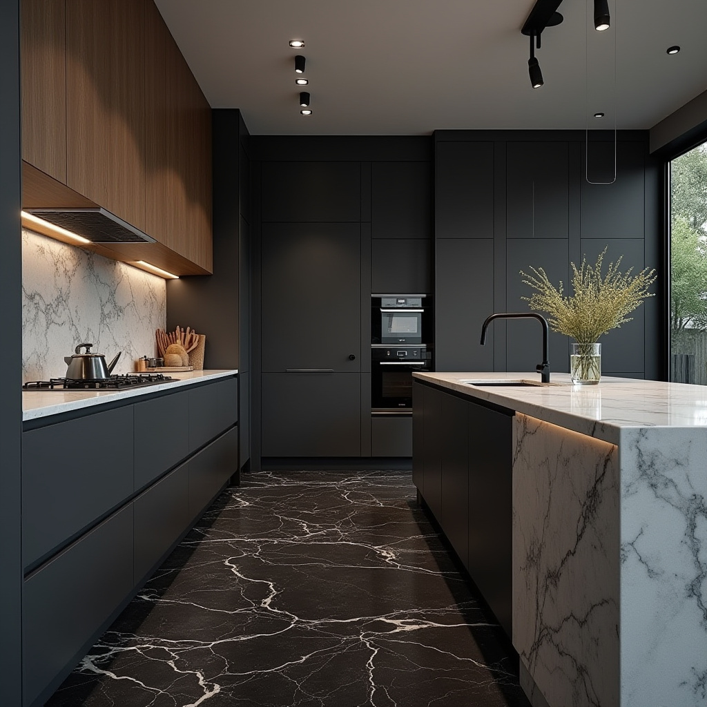 black floor kitchen ideas 20