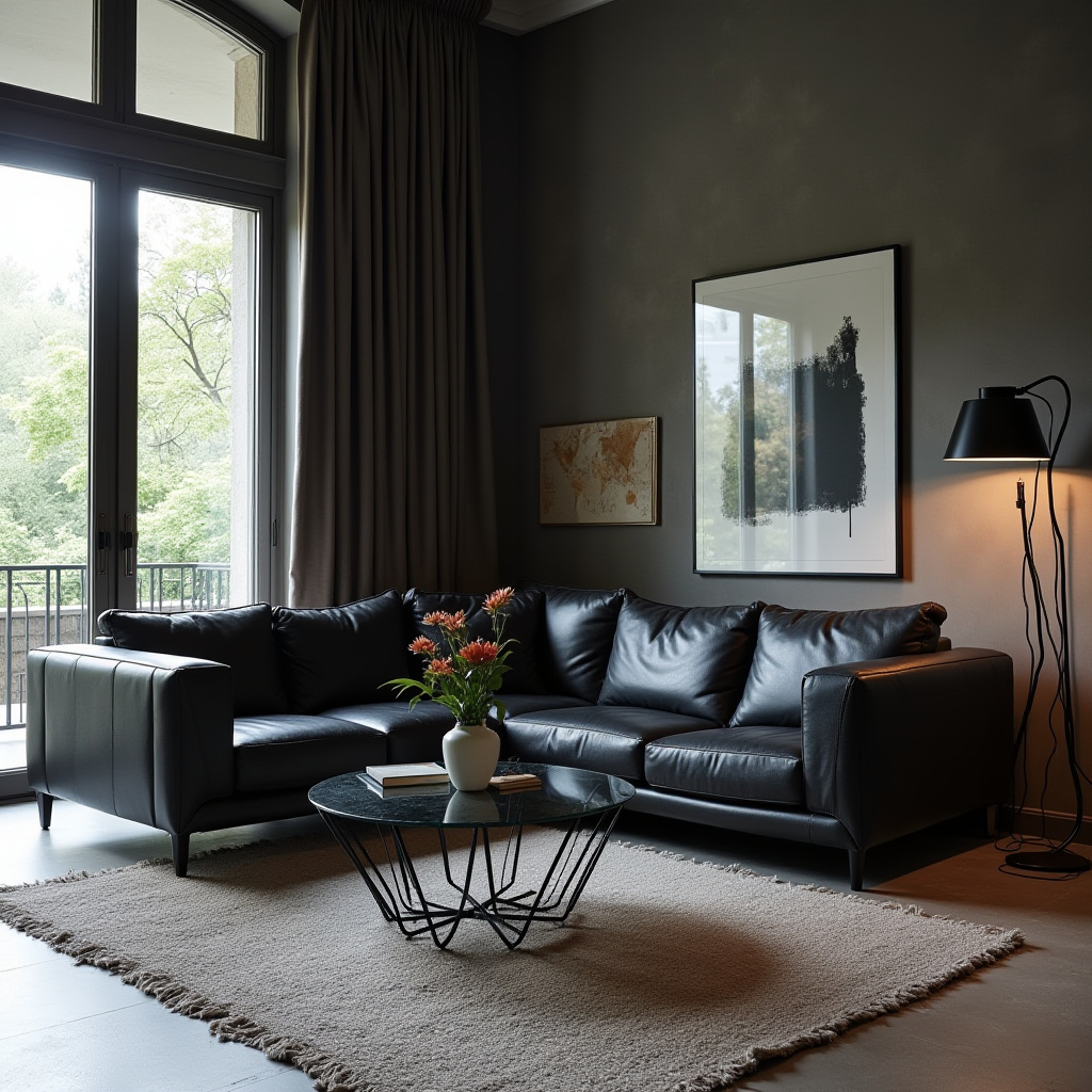 black living room ideas 11