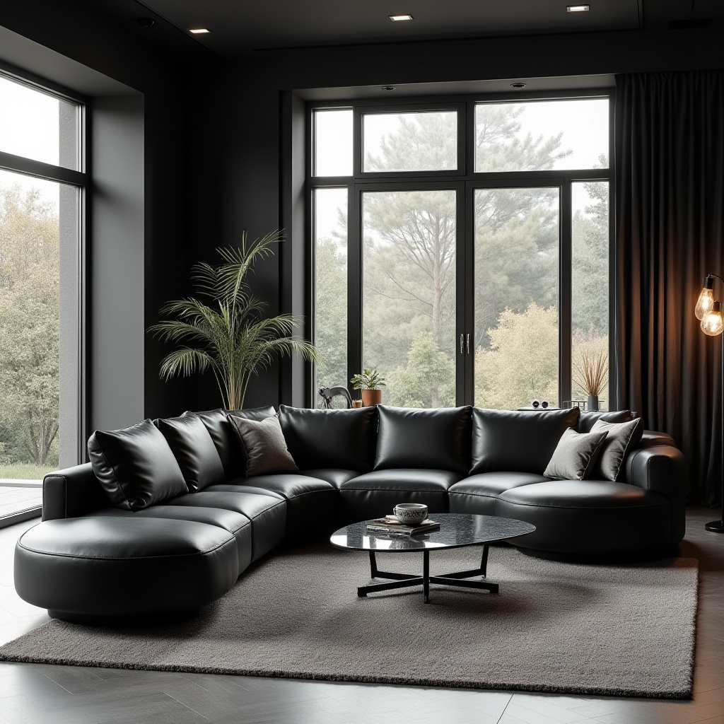 black living room ideas 12