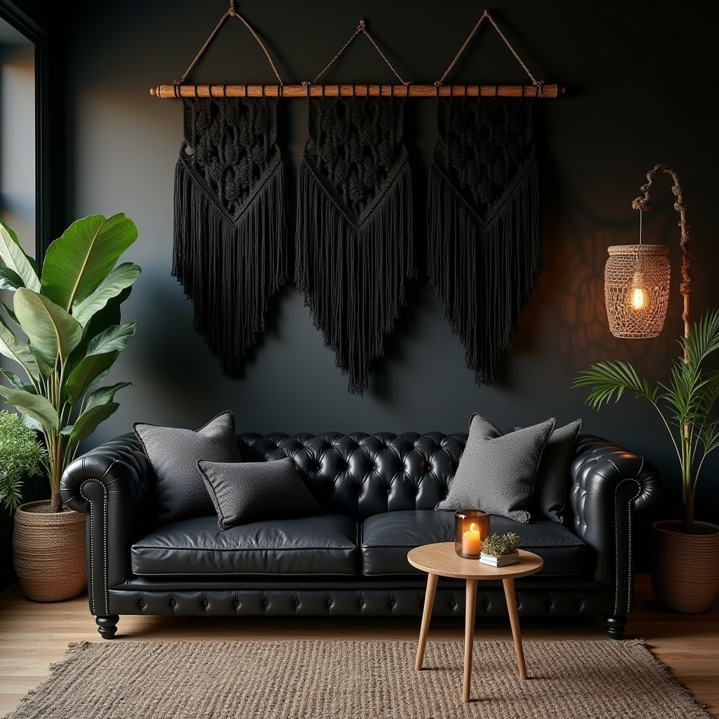 black living room ideas 13