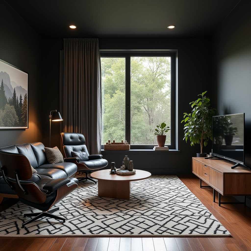 black living room ideas 16