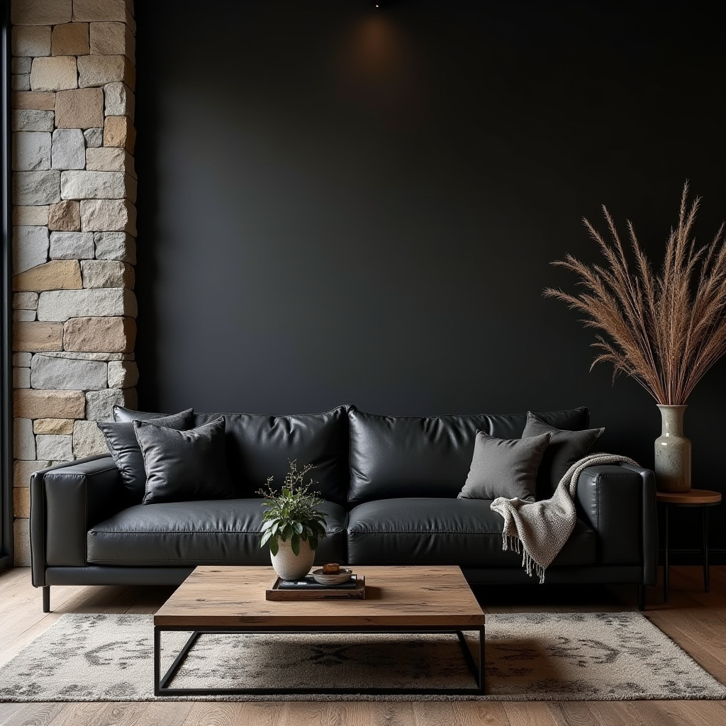 black living room ideas 23