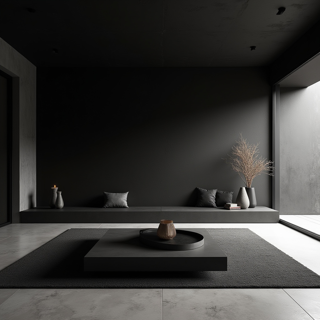 black living room ideas 30
