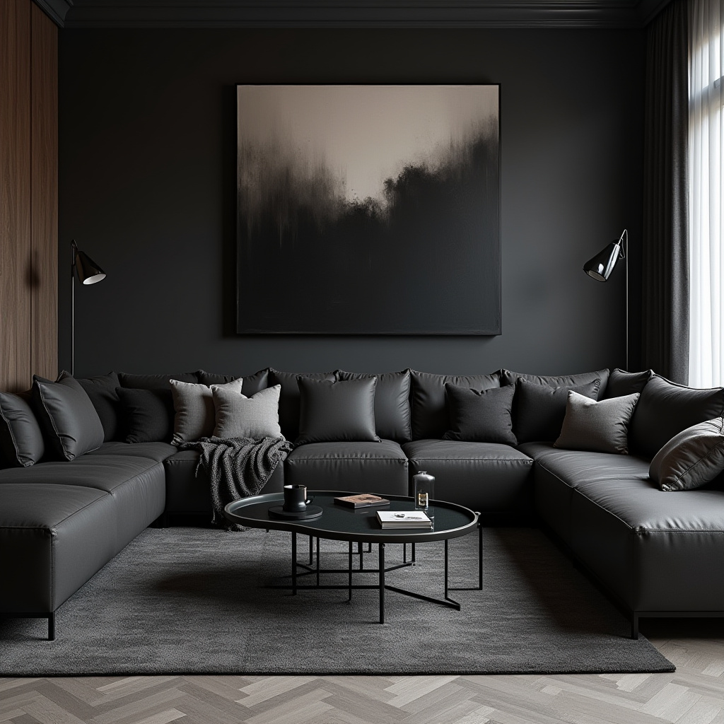 black living room ideas 31