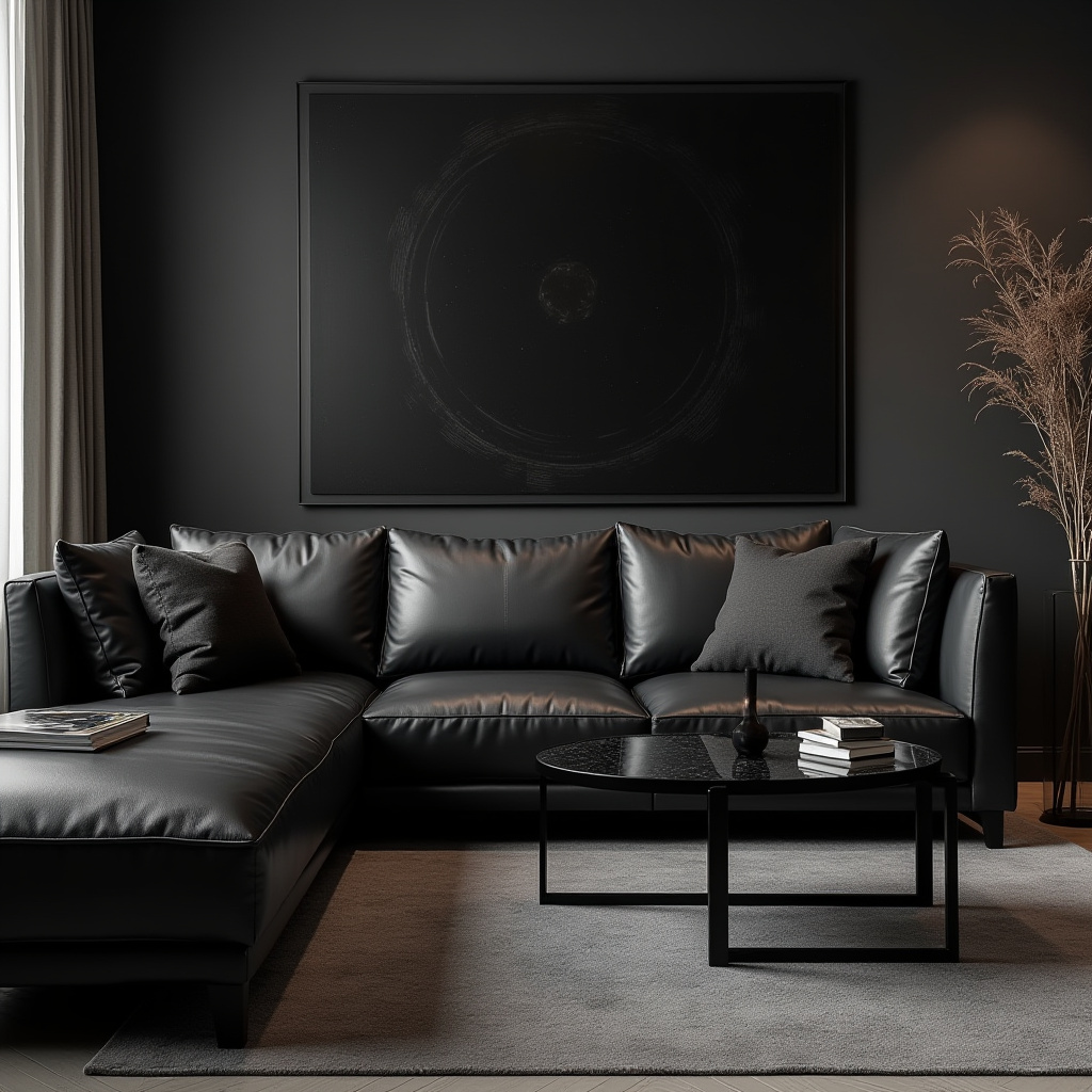 black living room ideas 32