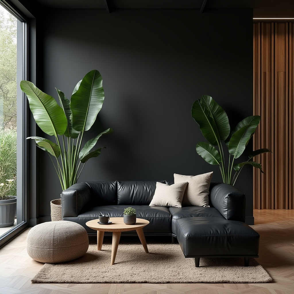 black living room ideas 34
