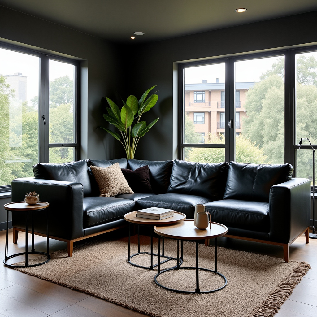 black living room ideas 36