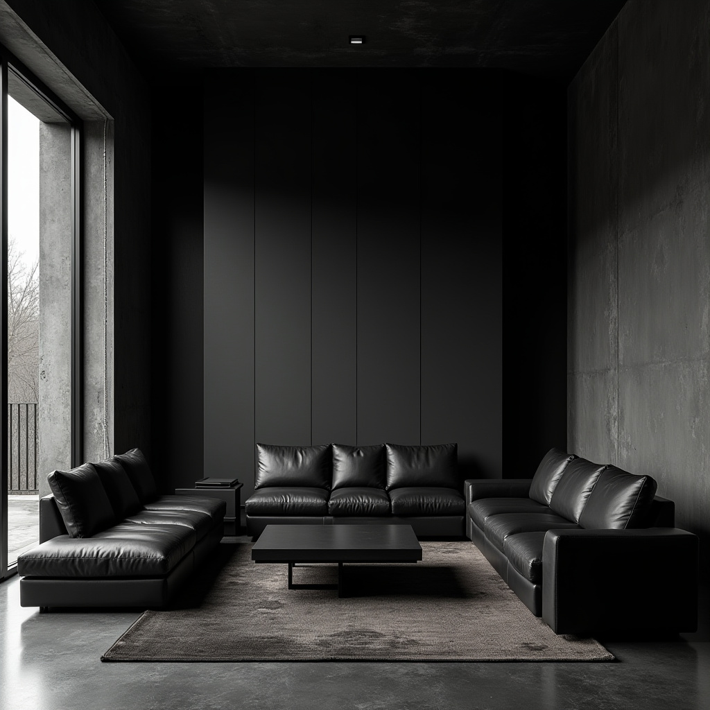 black living room ideas 38