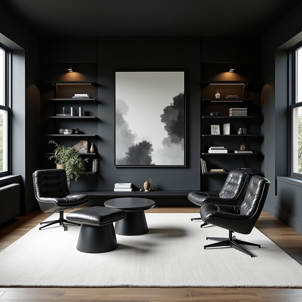 black living room ideas 7