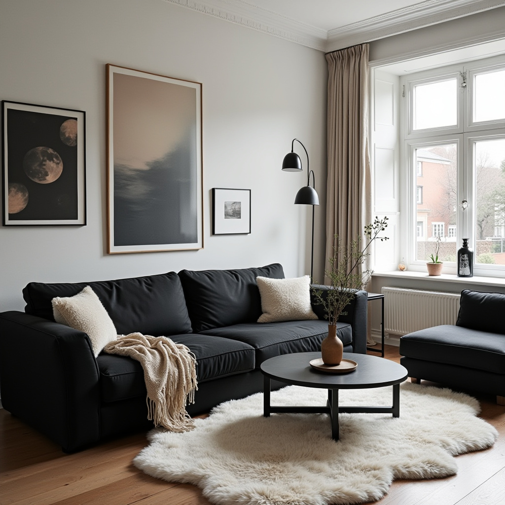 black living room ideas 9