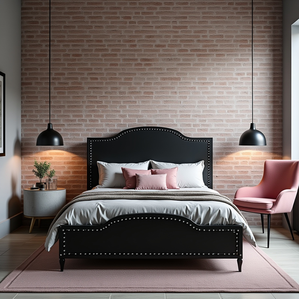 black pink and grey bedroom ideas 10