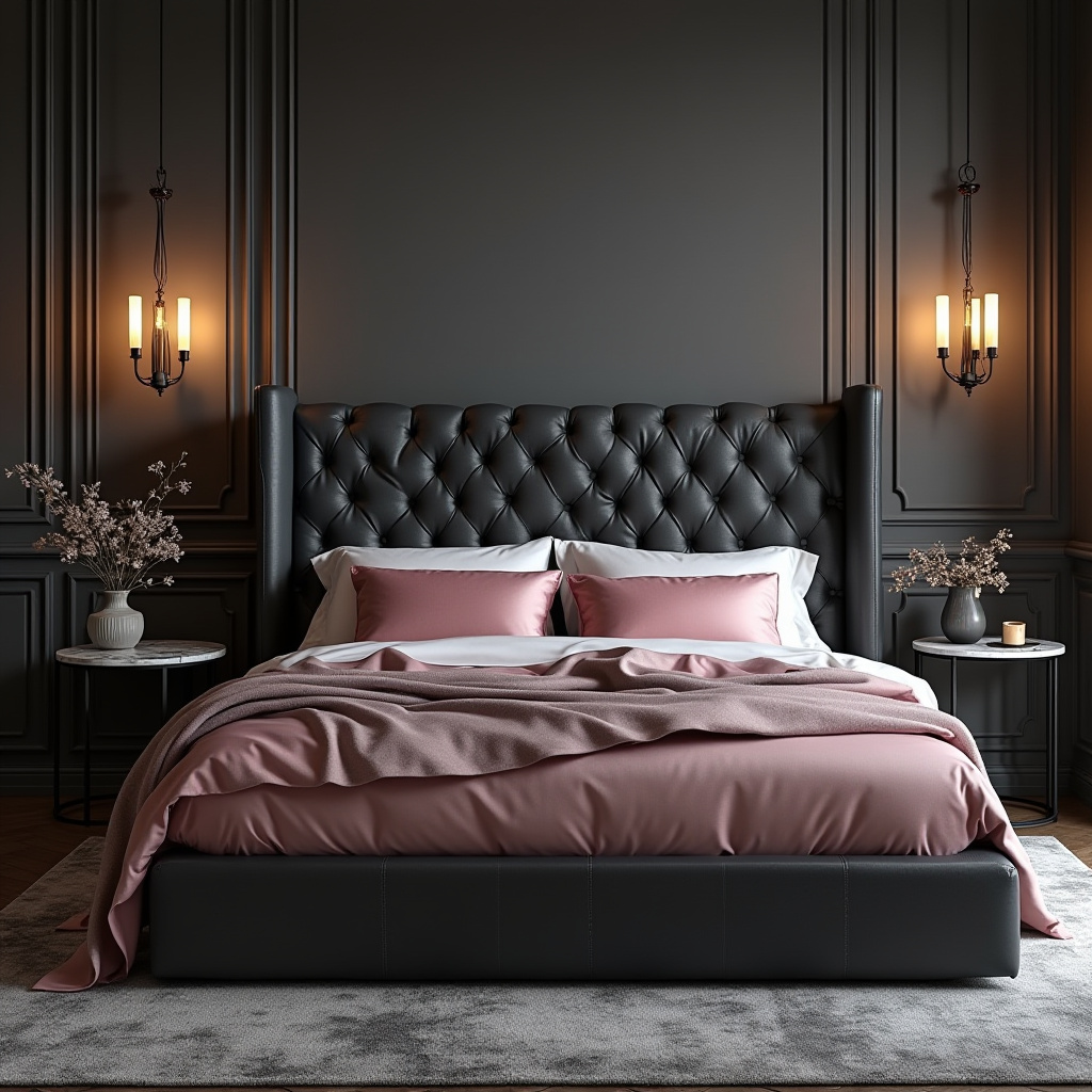 black pink and grey bedroom ideas 11