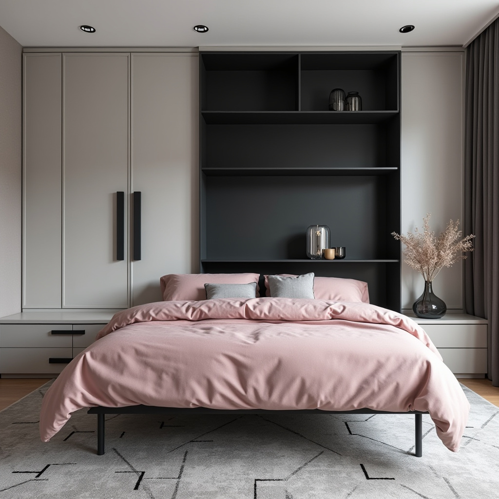 black pink and grey bedroom ideas 15