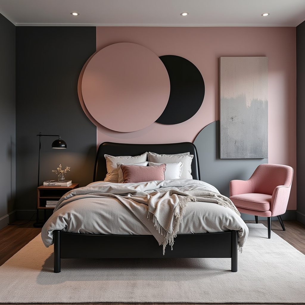 black pink and grey bedroom ideas 18