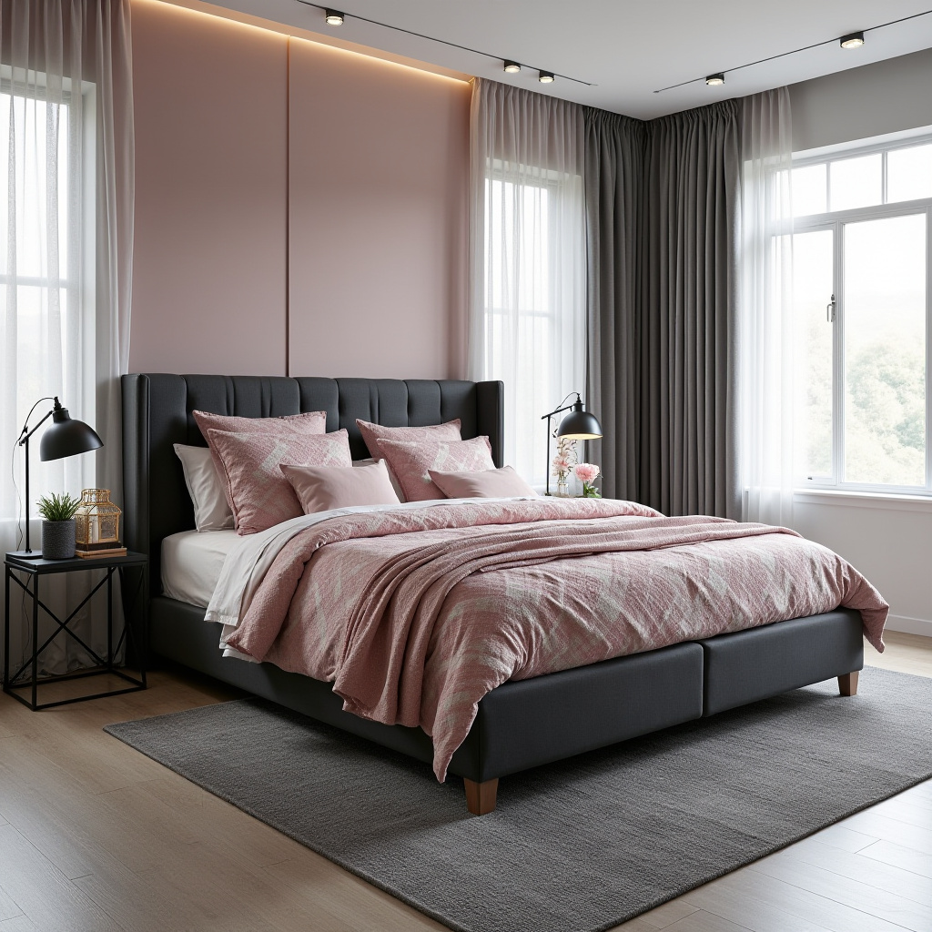 black pink and grey bedroom ideas 2