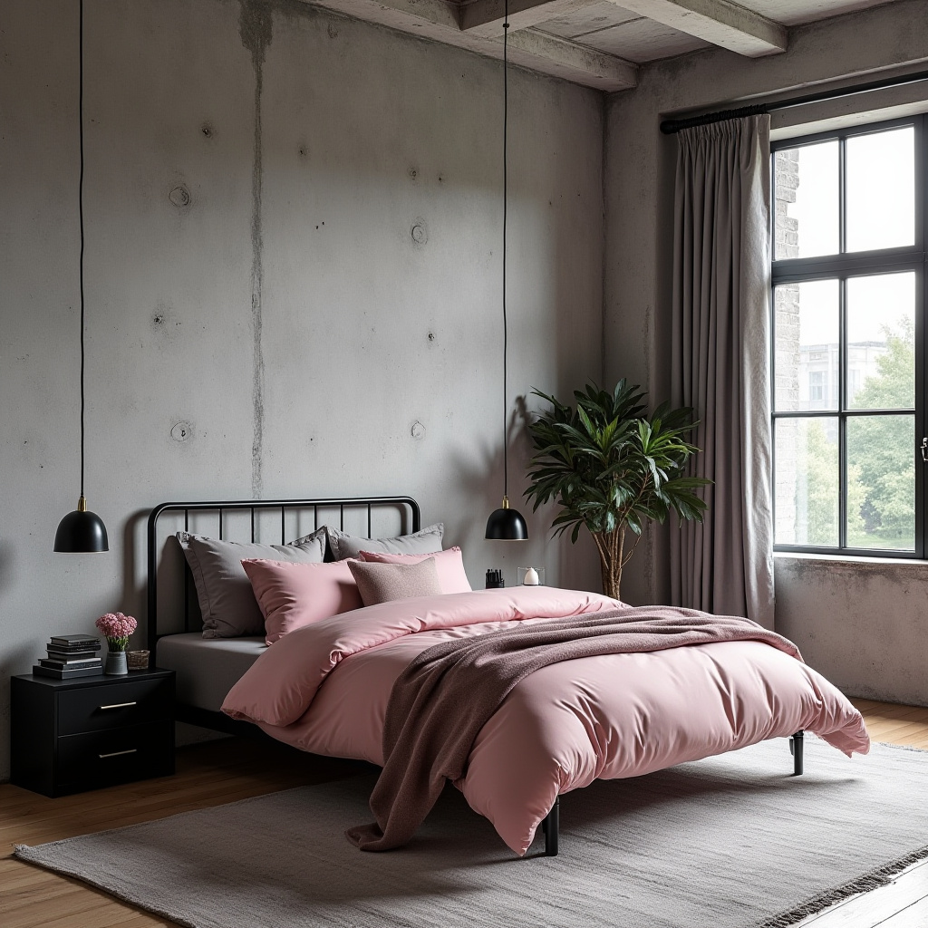 black pink and grey bedroom ideas 22