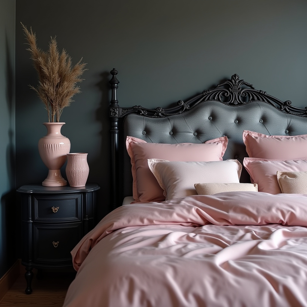 black pink and grey bedroom ideas 24