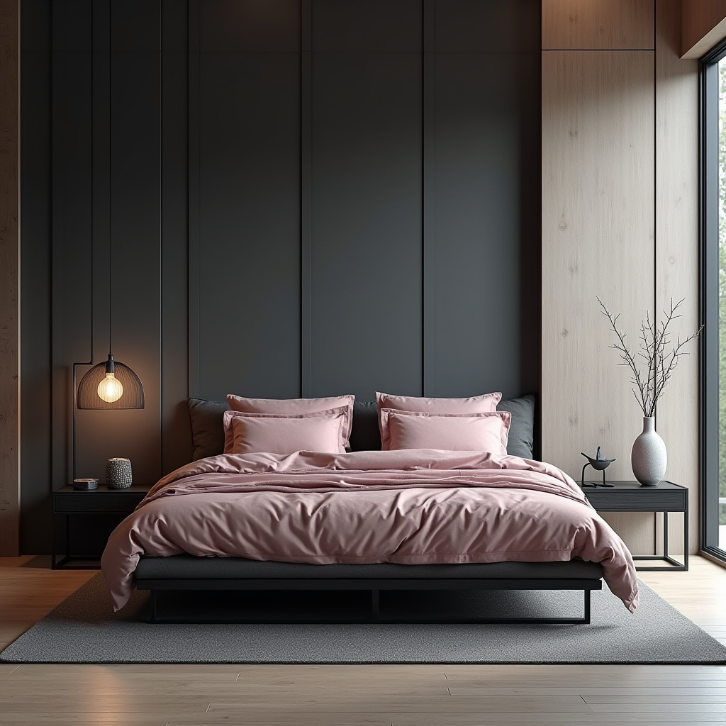 black pink and grey bedroom ideas 37